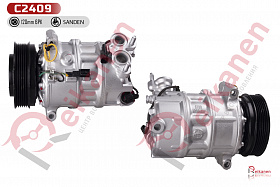 Компрессор кондиционера восстановленный Вольво (VOLVO) S80/V60/V70/XC70/XC90 2.0D 13-18